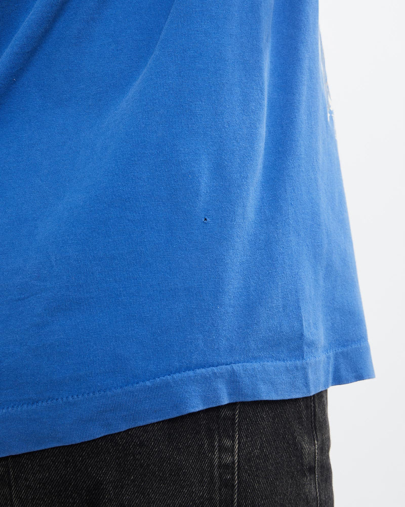 Vintage, 90s, NCAA, Duke, Blue, Devils, Tee, The Real Deal, size medium, colour Blue, newtown, sydney, australia, thrift store, opshop, preloved, secondhand, sustainable, retro, antique, 70s, 80s, 90s, 2000s, 00s, fashion, clothing, streetwear, trendy, garment, style, boutique, store, shop, archive, sale, cheap, best, top, T-Shirts