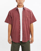 Vintage, 90s, Polo, Ralph, Lauren, Short, Sleeve, Button, Up, Shirt, The Real Deal, size large, colour Burgundy, newtown, sydney, australia, thrift store, opshop, preloved, secondhand, sustainable, retro, antique, 70s, 80s, 90s, 2000s, 00s, fashion, clothing, streetwear, trendy, garment, style, boutique, store, shop, archive, sale, cheap, best, top, Shirts