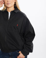 Vintage, 90s, Polo, Ralph, Lauren, Harrington, Jacket, The Real Deal, size medium, colour Black, newtown, sydney, australia, thrift store, opshop, preloved, secondhand, sustainable, retro, antique, 70s, 80s, 90s, 2000s, 00s, fashion, clothing, streetwear, trendy, garment, style, boutique, store, shop, archive, sale, cheap, best, top, Jackets