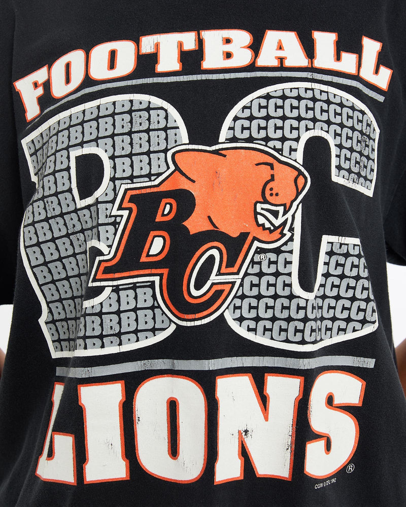 Vintage, 1992, CFL, British, Columbia, Lions, Tee, The Real Deal, size medium, colour Black, newtown, sydney, australia, thrift store, opshop, preloved, secondhand, sustainable, retro, antique, 70s, 80s, 90s, 2000s, 00s, fashion, clothing, streetwear, trendy, garment, style, boutique, store, shop, archive, sale, cheap, best, top, T-Shirts