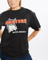 Vintage, 90s, Hooters, Tee, The Real Deal, size medium, colour Black, newtown, sydney, australia, thrift store, opshop, preloved, secondhand, sustainable, retro, antique, 70s, 80s, 90s, 2000s, 00s, fashion, clothing, streetwear, trendy, garment, style, boutique, store, shop, archive, sale, cheap, best, top, T-Shirts