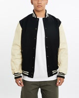 Vintage, 90s, Varsity, Jacket, The Real Deal, size large, colour Black, newtown, sydney, australia, thrift store, opshop, preloved, secondhand, sustainable, retro, antique, 70s, 80s, 90s, 2000s, 00s, fashion, clothing, streetwear, trendy, garment, style, boutique, store, shop, archive, sale, cheap, best, top, Jackets