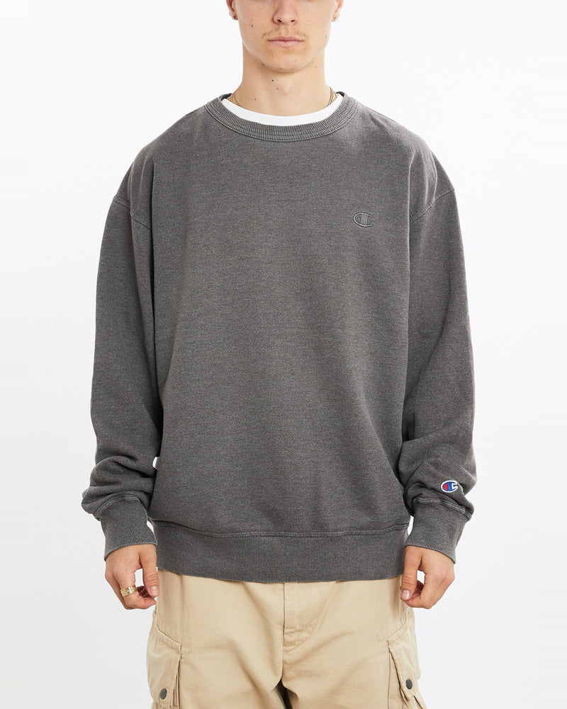 Vintage, Champion, Sweatshirt, The Real Deal, size large, colour Grey, newtown, sydney, australia, thrift store, opshop, preloved, secondhand, sustainable, retro, antique, 70s, 80s, 90s, 2000s, 00s, fashion, clothing, streetwear, trendy, garment, style, boutique, store, shop, archive, sale, cheap, best, top, Sweats and hoodies