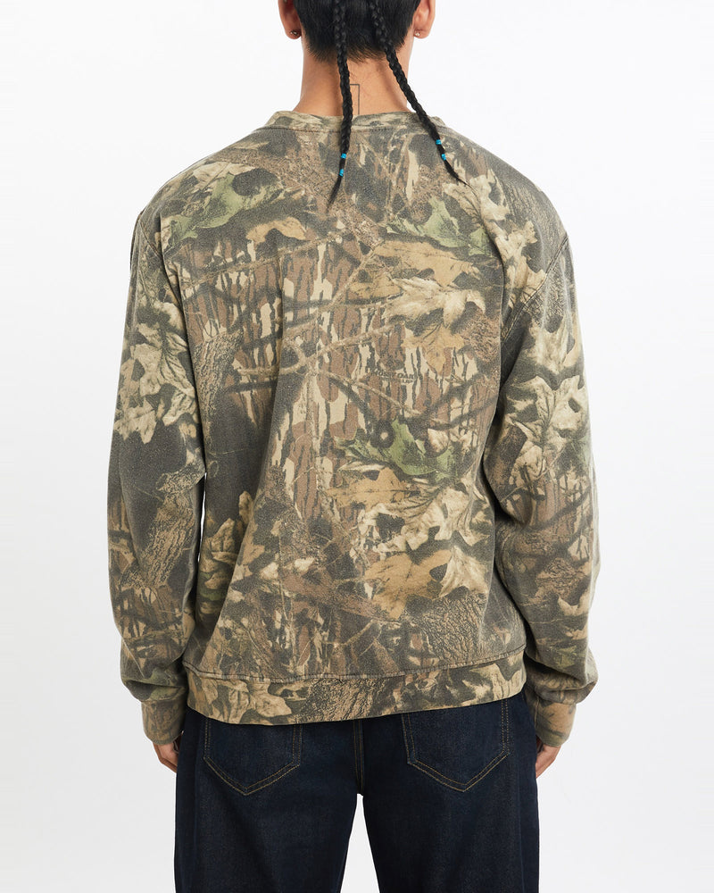 Vintage, Realtree, Camo, Sweatshirt, The Real Deal, size large, colour Brown, newtown, sydney, australia, thrift store, opshop, preloved, secondhand, sustainable, retro, antique, 70s, 80s, 90s, 2000s, 00s, fashion, clothing, streetwear, trendy, garment, style, boutique, store, shop, archive, sale, cheap, best, top, Sweats and hoodies