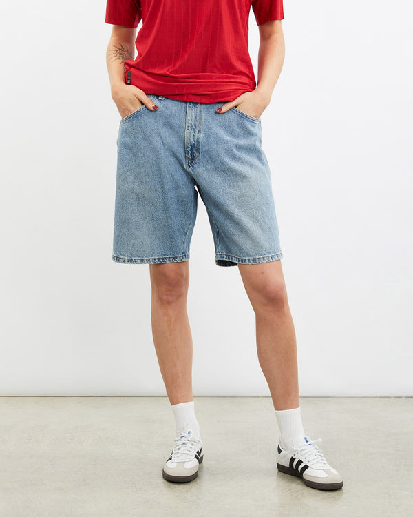 Vintage, Wrangler, Denim, Shorts, The Real Deal, size 31", colour Blue, newtown, sydney, australia, thrift store, opshop, preloved, secondhand, sustainable, retro, antique, 70s, 80s, 90s, 2000s, 00s, fashion, clothing, streetwear, trendy, garment, style, boutique, store, shop, archive, sale, cheap, best, top, Shorts