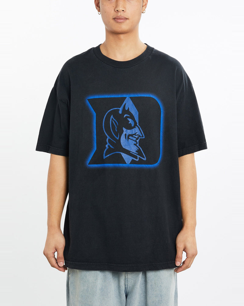Vintage, 90s, NCAA, Duke, Blue, Devils, Tee, The Real Deal, size large, colour Black, newtown, sydney, australia, thrift store, opshop, preloved, secondhand, sustainable, retro, antique, 70s, 80s, 90s, 2000s, 00s, fashion, clothing, streetwear, trendy, garment, style, boutique, store, shop, archive, sale, cheap, best, top, T-Shirts