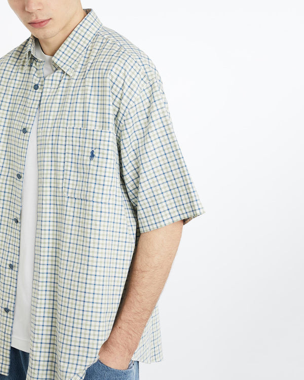 Vintage, 90s, Polo, Ralph, Lauren, Short, Sleeve, Button, Up, Shirt, The Real Deal, size extra large, colour Multicolour, newtown, sydney, australia, thrift store, opshop, preloved, secondhand, sustainable, retro, antique, 70s, 80s, 90s, 2000s, 00s, fashion, clothing, streetwear, trendy, garment, style, boutique, store, shop, archive, sale, cheap, best, top, Shirts