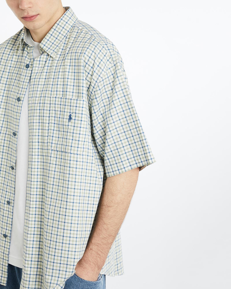 Vintage, 90s, Polo, Ralph, Lauren, Short, Sleeve, Button, Up, Shirt, The Real Deal, size extra large, colour Multicolour, newtown, sydney, australia, thrift store, opshop, preloved, secondhand, sustainable, retro, antique, 70s, 80s, 90s, 2000s, 00s, fashion, clothing, streetwear, trendy, garment, style, boutique, store, shop, archive, sale, cheap, best, top, Shirts