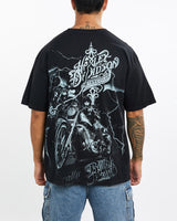 Vintage, Harley, Davidson, Tee, The Real Deal, size extra large, colour Black, newtown, sydney, australia, thrift store, opshop, preloved, secondhand, sustainable, retro, antique, 70s, 80s, 90s, 2000s, 00s, fashion, clothing, streetwear, trendy, garment, style, boutique, store, shop, archive, sale, cheap, best, top, T-Shirts