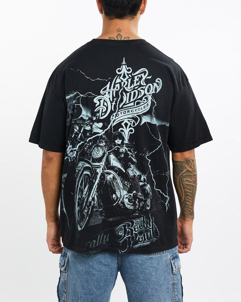 Vintage, Harley, Davidson, Tee, The Real Deal, size extra large, colour Black, newtown, sydney, australia, thrift store, opshop, preloved, secondhand, sustainable, retro, antique, 70s, 80s, 90s, 2000s, 00s, fashion, clothing, streetwear, trendy, garment, style, boutique, store, shop, archive, sale, cheap, best, top, T-Shirts