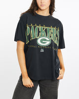 Vintage, 1996, NFL, Green, Bay, Packers, Tee, The Real Deal, size medium, colour Black, newtown, sydney, australia, thrift store, opshop, preloved, secondhand, sustainable, retro, antique, 70s, 80s, 90s, 2000s, 00s, fashion, clothing, streetwear, trendy, garment, style, boutique, store, shop, archive, sale, cheap, best, top, T-Shirts