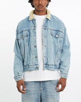 Vintage, 90s, Wrangler, Blanket, Lined, Denim, Jacket, The Real Deal, size large, colour Blue, newtown, sydney, australia, thrift store, opshop, preloved, secondhand, sustainable, retro, antique, 70s, 80s, 90s, 2000s, 00s, fashion, clothing, streetwear, trendy, garment, style, boutique, store, shop, archive, sale, cheap, best, top, Jackets