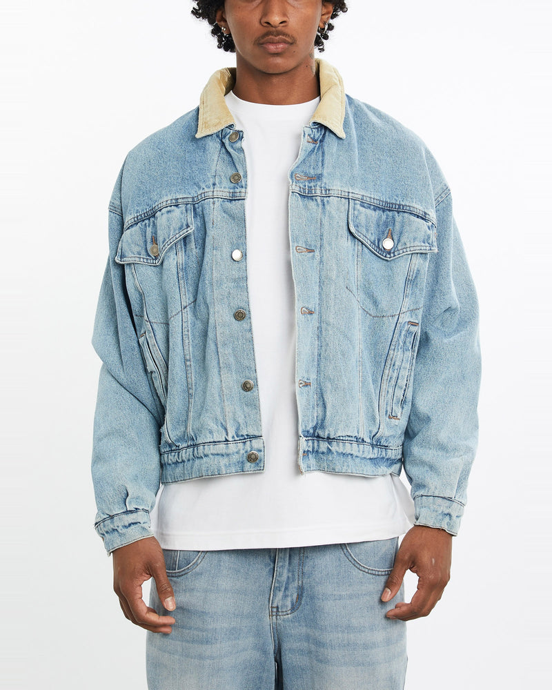 Vintage, 90s, Wrangler, Blanket, Lined, Denim, Jacket, The Real Deal, size large, colour Blue, newtown, sydney, australia, thrift store, opshop, preloved, secondhand, sustainable, retro, antique, 70s, 80s, 90s, 2000s, 00s, fashion, clothing, streetwear, trendy, garment, style, boutique, store, shop, archive, sale, cheap, best, top, Jackets