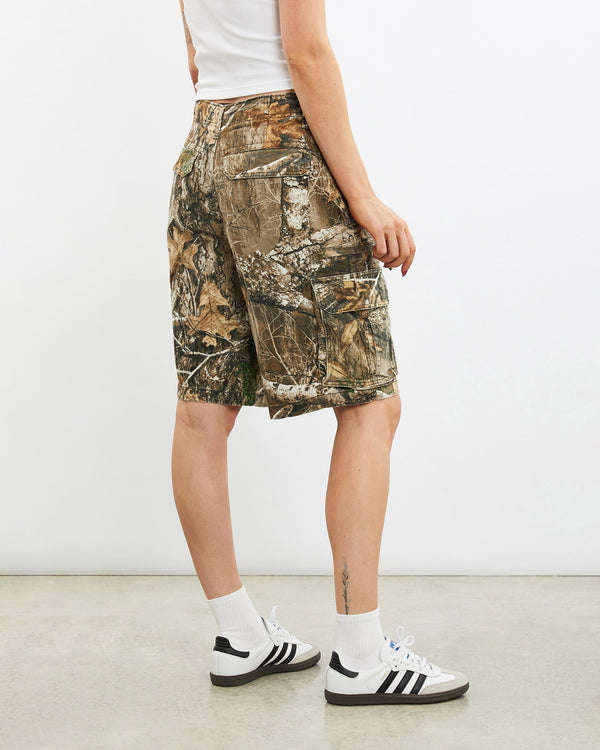 Vintage, Realtree, Camo, Cargo, Shorts, The Real Deal, size 31", colour Green, newtown, sydney, australia, thrift store, opshop, preloved, secondhand, sustainable, retro, antique, 70s, 80s, 90s, 2000s, 00s, fashion, clothing, streetwear, trendy, garment, style, boutique, store, shop, archive, sale, cheap, best, top, Shorts