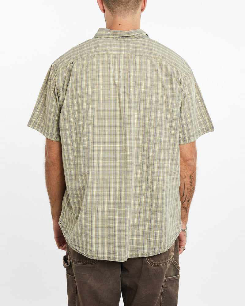 Vintage, Eddie, Bauer, Short, Sleeve, Button, Up, Shirt, The Real Deal, size extra large, colour Green, newtown, sydney, australia, thrift store, opshop, preloved, secondhand, sustainable, retro, antique, 70s, 80s, 90s, 2000s, 00s, fashion, clothing, streetwear, trendy, garment, style, boutique, store, shop, archive, sale, cheap, best, top, Shirts