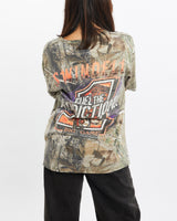 Vintage, Sammy, Swindell, Realtree, Camo, Racing, Tee, The Real Deal, size extra small, colour Beige, newtown, sydney, australia, thrift store, opshop, preloved, secondhand, sustainable, retro, antique, 70s, 80s, 90s, 2000s, 00s, fashion, clothing, streetwear, trendy, garment, style, boutique, store, shop, archive, sale, cheap, best, top, T-Shirts