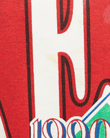 Vintage, 1990, MLB, Cincinnati, Reds, World, Series, Tee, The Real Deal, size extra small, colour Red, newtown, sydney, australia, thrift store, opshop, preloved, secondhand, sustainable, retro, antique, 70s, 80s, 90s, 2000s, 00s, fashion, clothing, streetwear, trendy, garment, style, boutique, store, shop, archive, sale, cheap, best, top, T-Shirts