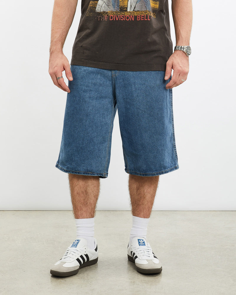 Vintage, Dickies, Denim, Carpenter, Shorts, The Real Deal, size 32", colour Blue, newtown, sydney, australia, thrift store, opshop, preloved, secondhand, sustainable, retro, antique, 70s, 80s, 90s, 2000s, 00s, fashion, clothing, streetwear, trendy, garment, style, boutique, store, shop, archive, sale, cheap, best, top, Shorts