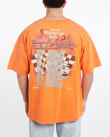 Vintage, NASCAR, Racing, Tee, The Real Deal, size double extra large, colour Orange, newtown, sydney, australia, thrift store, opshop, preloved, secondhand, sustainable, retro, antique, 70s, 80s, 90s, 2000s, 00s, fashion, clothing, streetwear, trendy, garment, style, boutique, store, shop, archive, sale, cheap, best, top, T-Shirts