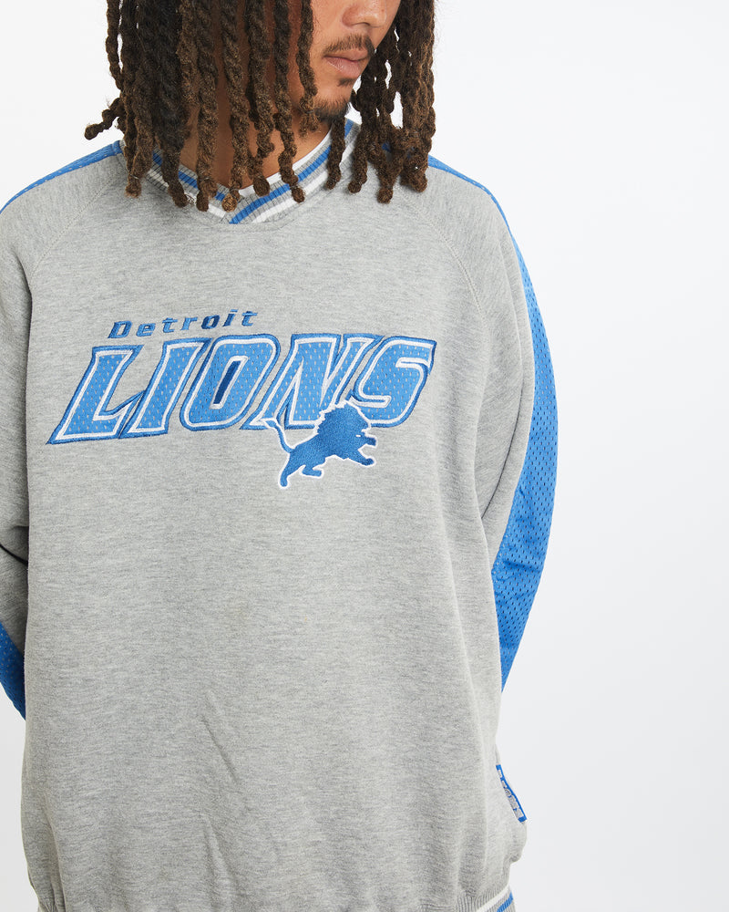 Vintage 90s NFL Detroit Lions Sweatshirt <br>L , The Real Deal , newtown, sydney, australia, thrift store, opshop, preloved, secondhand, sustainable, retro, antique, 70s, 80s, 90s, 2000s, 00s, fashion, clothing, streetwear, trendy, garment, style, boutique, store, shop, archive, sale, cheap, best, top