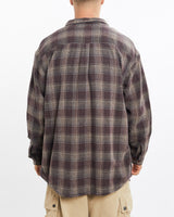 Vintage, Five, Brother, Flannelette, Button, Up, Shirt, The Real Deal, size large, colour Purple, newtown, sydney, australia, thrift store, opshop, preloved, secondhand, sustainable, retro, antique, 70s, 80s, 90s, 2000s, 00s, fashion, clothing, streetwear, trendy, garment, style, boutique, store, shop, archive, sale, cheap, best, top, Shirts