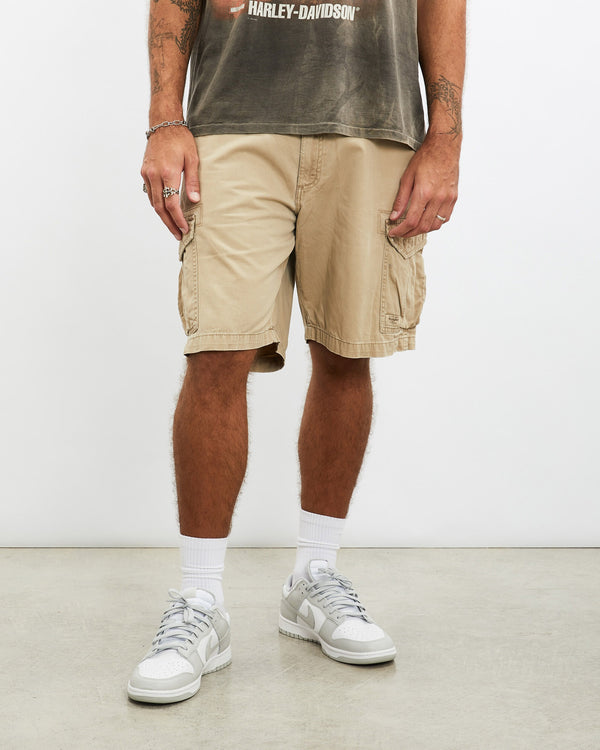 Vintage, Wrangler, Cargo, Shorts, The Real Deal, size 36", colour Beige, newtown, sydney, australia, thrift store, opshop, preloved, secondhand, sustainable, retro, antique, 70s, 80s, 90s, 2000s, 00s, fashion, clothing, streetwear, trendy, garment, style, boutique, store, shop, archive, sale, cheap, best, top, Shorts