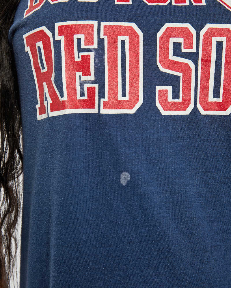 Vintage 80s MLB Boston Red Sox Tee <br>S , The Real Deal , newtown, sydney, australia, thrift store, opshop, preloved, secondhand, sustainable, retro, antique, 70s, 80s, 90s, 2000s, 00s, fashion, clothing, streetwear, trendy, garment, style, boutique, store, shop, archive, sale, cheap, best, top