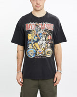 Vintage, NCAA, Bayou, Classic, Jaguars, vs, Tigers, Football, Tee, The Real Deal, size extra large, colour Black, newtown, sydney, australia, thrift store, opshop, preloved, secondhand, sustainable, retro, antique, 70s, 80s, 90s, 2000s, 00s, fashion, clothing, streetwear, trendy, garment, style, boutique, store, shop, archive, sale, cheap, best, top, T-Shirts