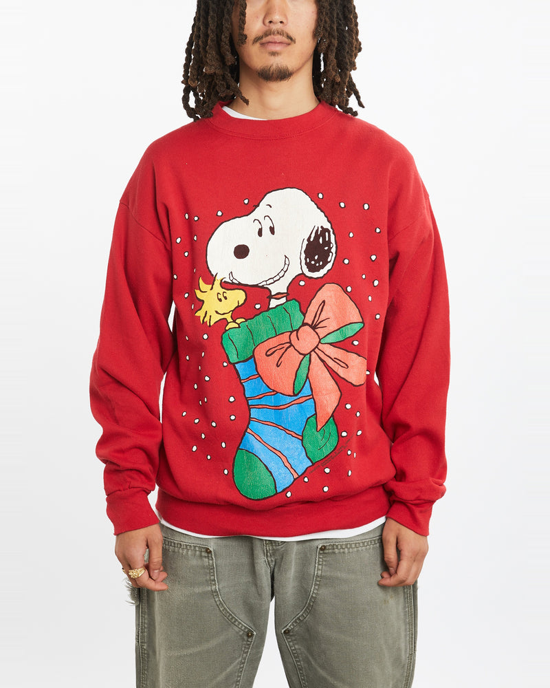 Vintage 90s Snoopy Christmas Sweatshirt <br>L , The Real Deal , newtown, sydney, australia, thrift store, opshop, preloved, secondhand, sustainable, retro, antique, 70s, 80s, 90s, 2000s, 00s, fashion, clothing, streetwear, trendy, garment, style, boutique, store, shop, archive, sale, cheap, best, top