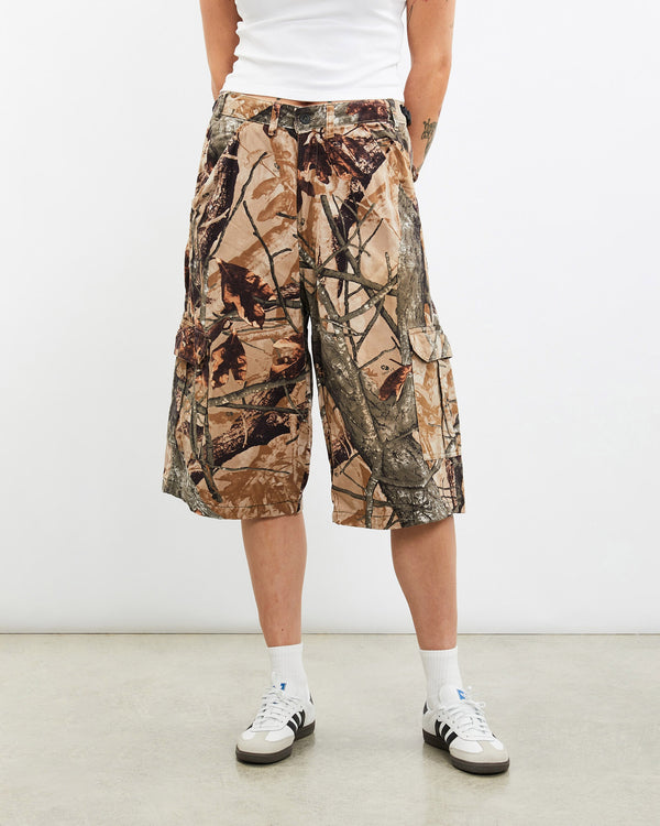 Vintage, Realtree, Camo, Cargo, Shorts, The Real Deal, size 31", colour Green, newtown, sydney, australia, thrift store, opshop, preloved, secondhand, sustainable, retro, antique, 70s, 80s, 90s, 2000s, 00s, fashion, clothing, streetwear, trendy, garment, style, boutique, store, shop, archive, sale, cheap, best, top, Shorts