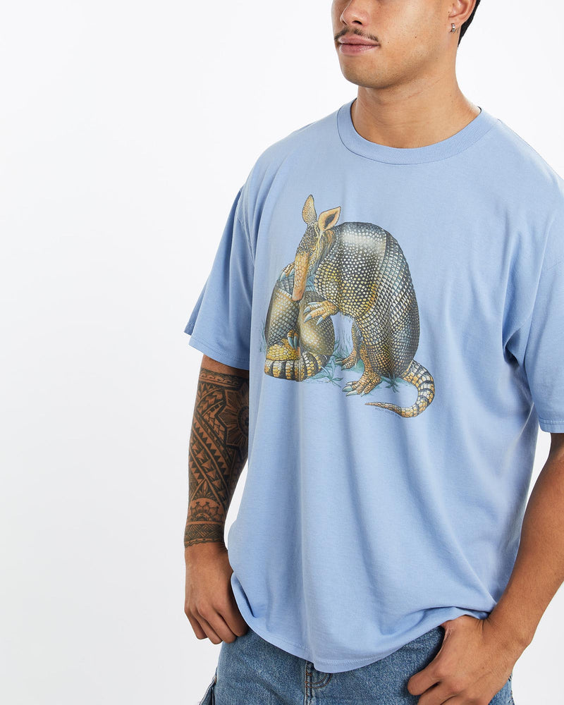 Vintage, 1998, Armadillo, Wildlife, Tee, The Real Deal, size extra large, colour Blue, newtown, sydney, australia, thrift store, opshop, preloved, secondhand, sustainable, retro, antique, 70s, 80s, 90s, 2000s, 00s, fashion, clothing, streetwear, trendy, garment, style, boutique, store, shop, archive, sale, cheap, best, top, T-Shirts