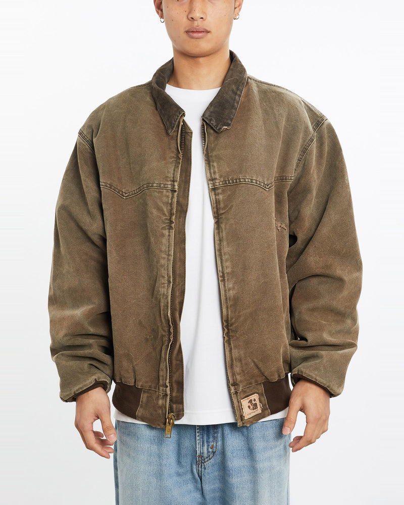 Vintage, 90s, Carhartt, Santa, Fe', Jacket, The Real Deal, size large, colour Brown, newtown, sydney, australia, thrift store, opshop, preloved, secondhand, sustainable, retro, antique, 70s, 80s, 90s, 2000s, 00s, fashion, clothing, streetwear, trendy, garment, style, boutique, store, shop, archive, sale, cheap, best, top, Jackets