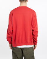 Vintage, 90s, NCAA, University, of, Nebraska, Huskers, Sweatshirt, The Real Deal, size extra large, colour Red, newtown, sydney, australia, thrift store, opshop, preloved, secondhand, sustainable, retro, antique, 70s, 80s, 90s, 2000s, 00s, fashion, clothing, streetwear, trendy, garment, style, boutique, store, shop, archive, sale, cheap, best, top, Sweats and hoodies