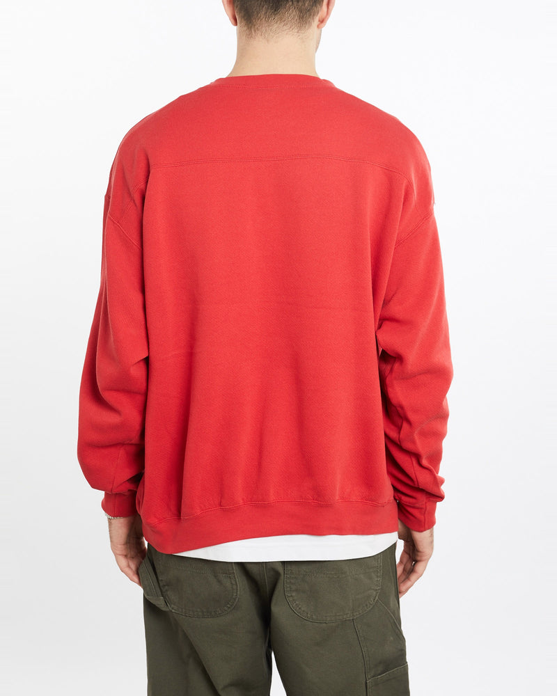 Vintage, 90s, NCAA, University, of, Nebraska, Huskers, Sweatshirt, The Real Deal, size extra large, colour Red, newtown, sydney, australia, thrift store, opshop, preloved, secondhand, sustainable, retro, antique, 70s, 80s, 90s, 2000s, 00s, fashion, clothing, streetwear, trendy, garment, style, boutique, store, shop, archive, sale, cheap, best, top, Sweats and hoodies