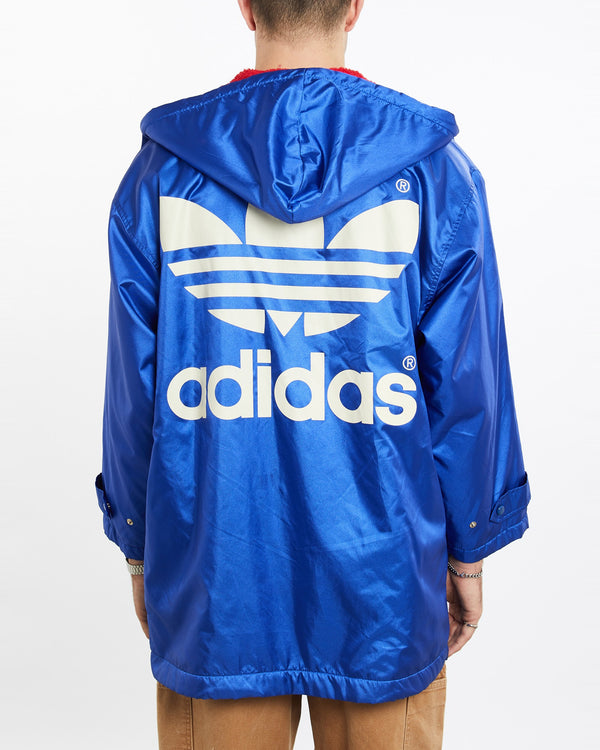 Vintage, Adidas, Fleece, Lined, Jacket, The Real Deal, size large, colour Blue, newtown, sydney, australia, thrift store, opshop, preloved, secondhand, sustainable, retro, antique, 70s, 80s, 90s, 2000s, 00s, fashion, clothing, streetwear, trendy, garment, style, boutique, store, shop, archive, sale, cheap, best, top, Jackets
