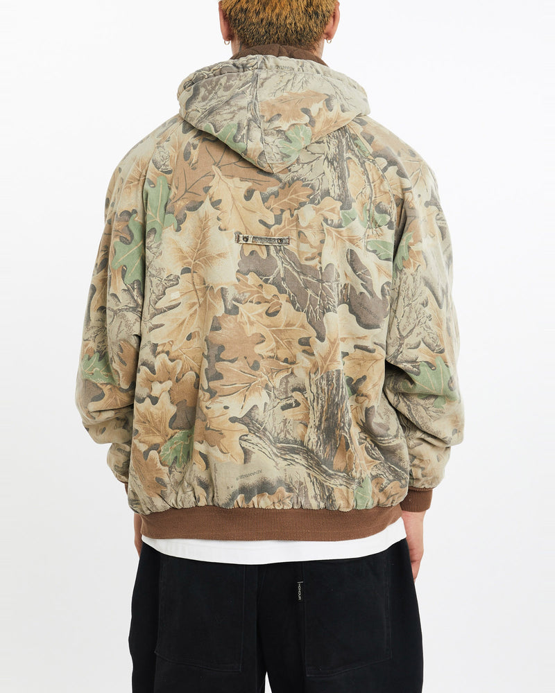 Vintage, Realtree, Camo, Jacket, The Real Deal, size extra large, colour Brown, newtown, sydney, australia, thrift store, opshop, preloved, secondhand, sustainable, retro, antique, 70s, 80s, 90s, 2000s, 00s, fashion, clothing, streetwear, trendy, garment, style, boutique, store, shop, archive, sale, cheap, best, top, Jackets