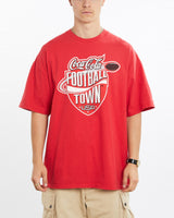 Vintage, 90s, Coca, Cola, NFL, Atlanta, Falcons, Tee, The Real Deal, size extra large, colour Red, newtown, sydney, australia, thrift store, opshop, preloved, secondhand, sustainable, retro, antique, 70s, 80s, 90s, 2000s, 00s, fashion, clothing, streetwear, trendy, garment, style, boutique, store, shop, archive, sale, cheap, best, top, T-Shirts