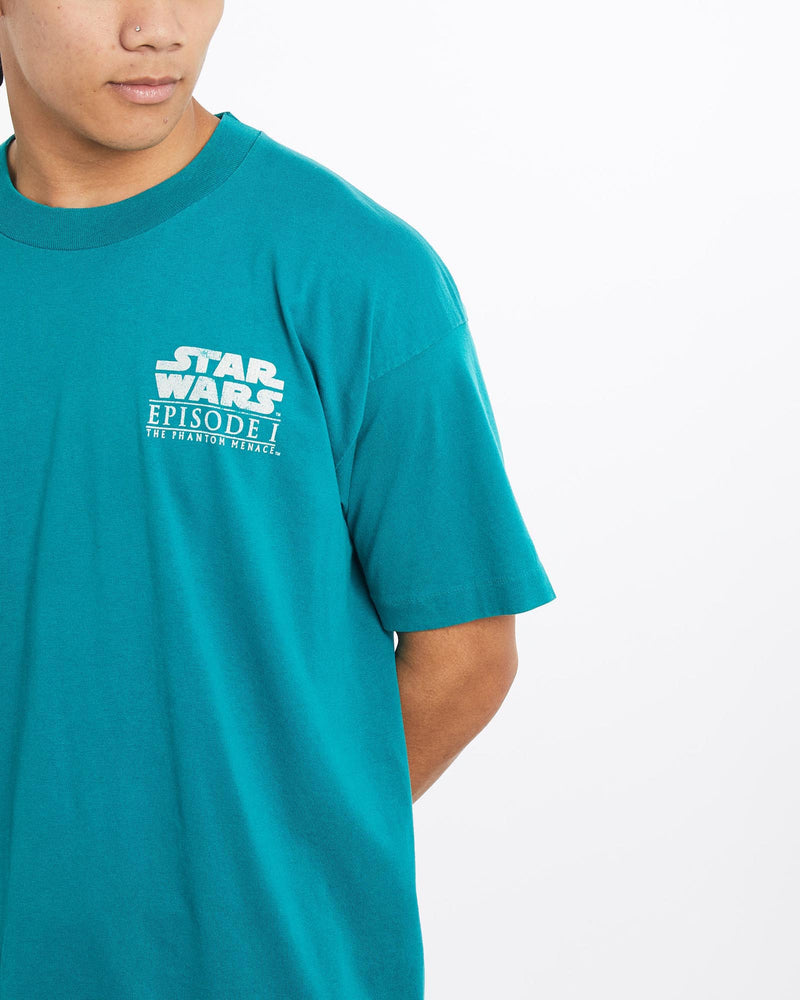 Vintage, 1999, Star, Wars, Episode, 1, KFC, Promo, Tee, The Real Deal, size large, colour Green, newtown, sydney, australia, thrift store, opshop, preloved, secondhand, sustainable, retro, antique, 70s, 80s, 90s, 2000s, 00s, fashion, clothing, streetwear, trendy, garment, style, boutique, store, shop, archive, sale, cheap, best, top, T-Shirts