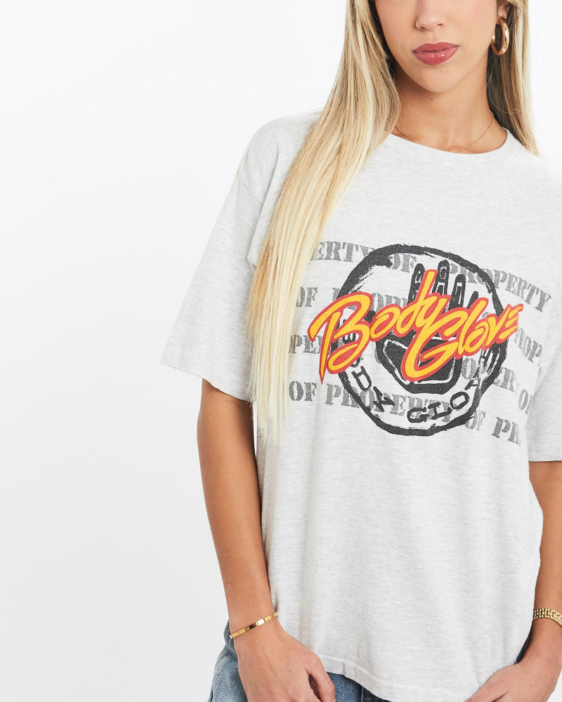 Vintage, 90s, Body, Glove, Surf, Tee, The Real Deal, size extra small, colour Grey, newtown, sydney, australia, thrift store, opshop, preloved, secondhand, sustainable, retro, antique, 70s, 80s, 90s, 2000s, 00s, fashion, clothing, streetwear, trendy, garment, style, boutique, store, shop, archive, sale, cheap, best, top, T-Shirts