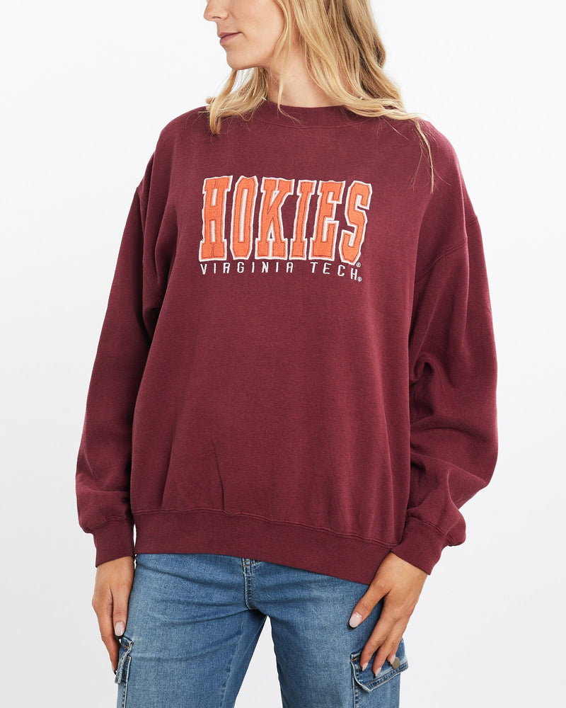 Vintage, 90s, Virginia, Tech, Hokies, Sweatshirt, The Real Deal, size medium, colour Burgundy, newtown, sydney, australia, thrift store, opshop, preloved, secondhand, sustainable, retro, antique, 70s, 80s, 90s, 2000s, 00s, fashion, clothing, streetwear, trendy, garment, style, boutique, store, shop, archive, sale, cheap, best, top, Sweats and hoodies