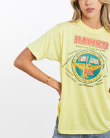 Vintage, 1981, Hawks, Fraternal, Club, Tee, The Real Deal, size extra small, colour Yellow, newtown, sydney, australia, thrift store, opshop, preloved, secondhand, sustainable, retro, antique, 70s, 80s, 90s, 2000s, 00s, fashion, clothing, streetwear, trendy, garment, style, boutique, store, shop, archive, sale, cheap, best, top, T-Shirts