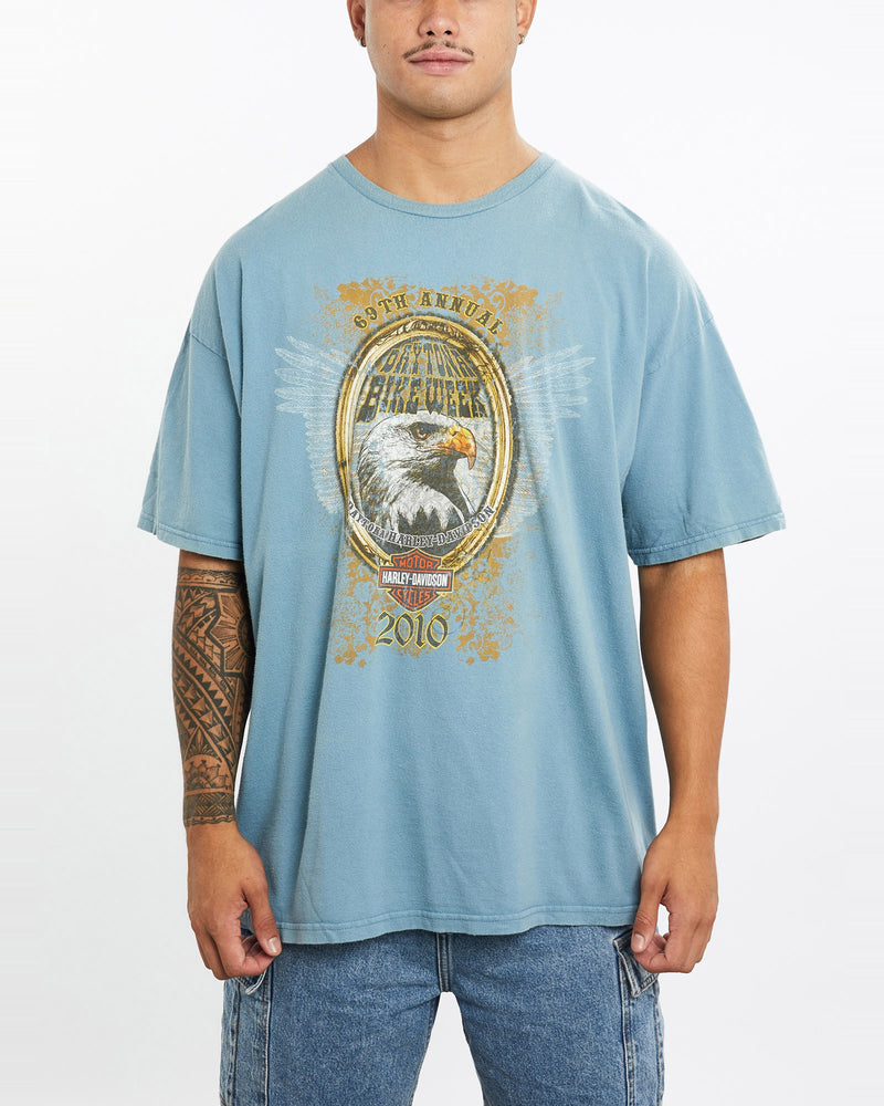 Vintage, Harley, Davidson, Tee, The Real Deal, size extra large, colour Blue, newtown, sydney, australia, thrift store, opshop, preloved, secondhand, sustainable, retro, antique, 70s, 80s, 90s, 2000s, 00s, fashion, clothing, streetwear, trendy, garment, style, boutique, store, shop, archive, sale, cheap, best, top, T-Shirts