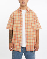 Vintage, Nautica, Jeans, Short, Sleeve, Button, Up, Shirt, The Real Deal, size double extra large, colour Orange, newtown, sydney, australia, thrift store, opshop, preloved, secondhand, sustainable, retro, antique, 70s, 80s, 90s, 2000s, 00s, fashion, clothing, streetwear, trendy, garment, style, boutique, store, shop, archive, sale, cheap, best, top, Shirts