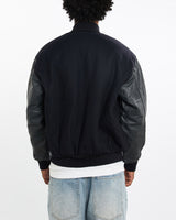 Vintage, 90s, Game, Varsity, Jacket, The Real Deal, size large, colour Black, newtown, sydney, australia, thrift store, opshop, preloved, secondhand, sustainable, retro, antique, 70s, 80s, 90s, 2000s, 00s, fashion, clothing, streetwear, trendy, garment, style, boutique, store, shop, archive, sale, cheap, best, top, Jackets