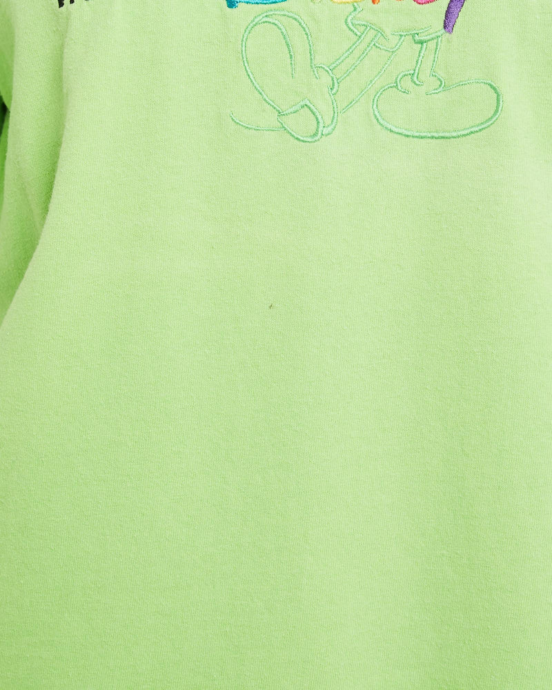 Vintage, 90s, Mickey, Mouse, Walt, Disney, World, Tee, The Real Deal, size medium, colour Green, newtown, sydney, australia, thrift store, opshop, preloved, secondhand, sustainable, retro, antique, 70s, 80s, 90s, 2000s, 00s, fashion, clothing, streetwear, trendy, garment, style, boutique, store, shop, archive, sale, cheap, best, top, T-Shirts