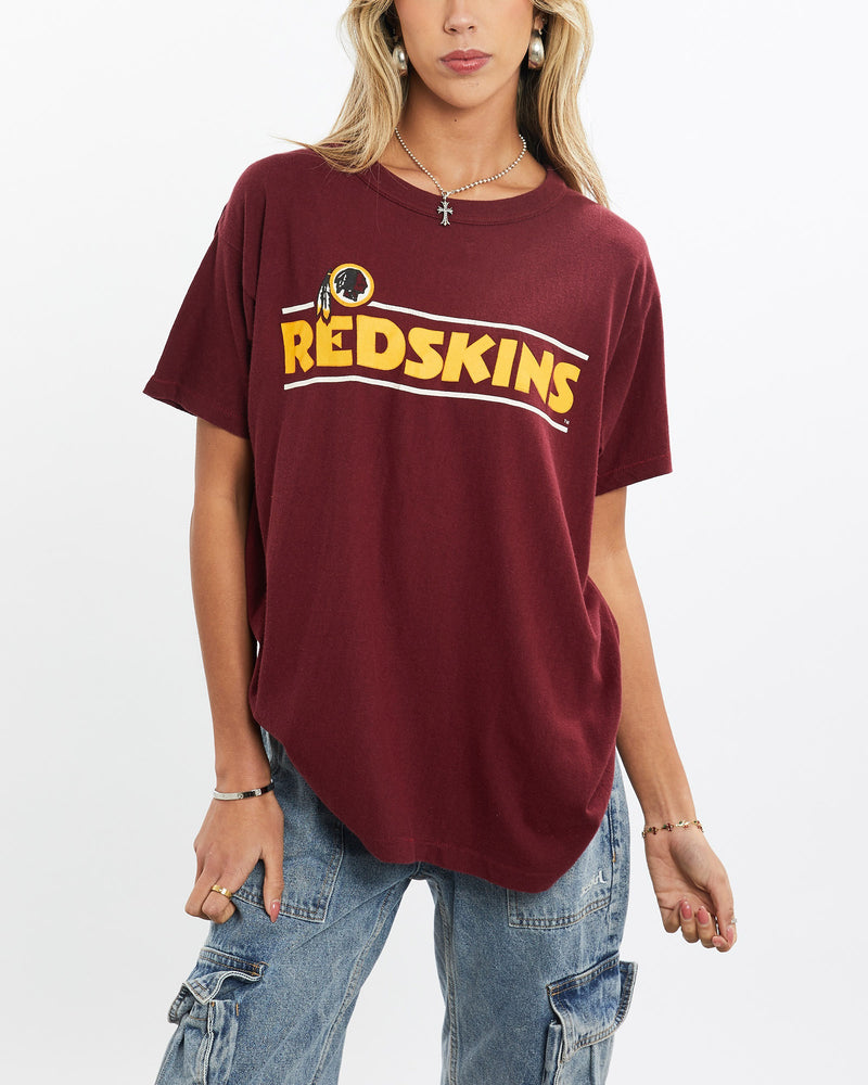 Vintage, 80s, NFL, Washington, Redskins, Tee, The Real Deal, size small, colour Burgundy, newtown, sydney, australia, thrift store, opshop, preloved, secondhand, sustainable, retro, antique, 70s, 80s, 90s, 2000s, 00s, fashion, clothing, streetwear, trendy, garment, style, boutique, store, shop, archive, sale, cheap, best, top, T-Shirts