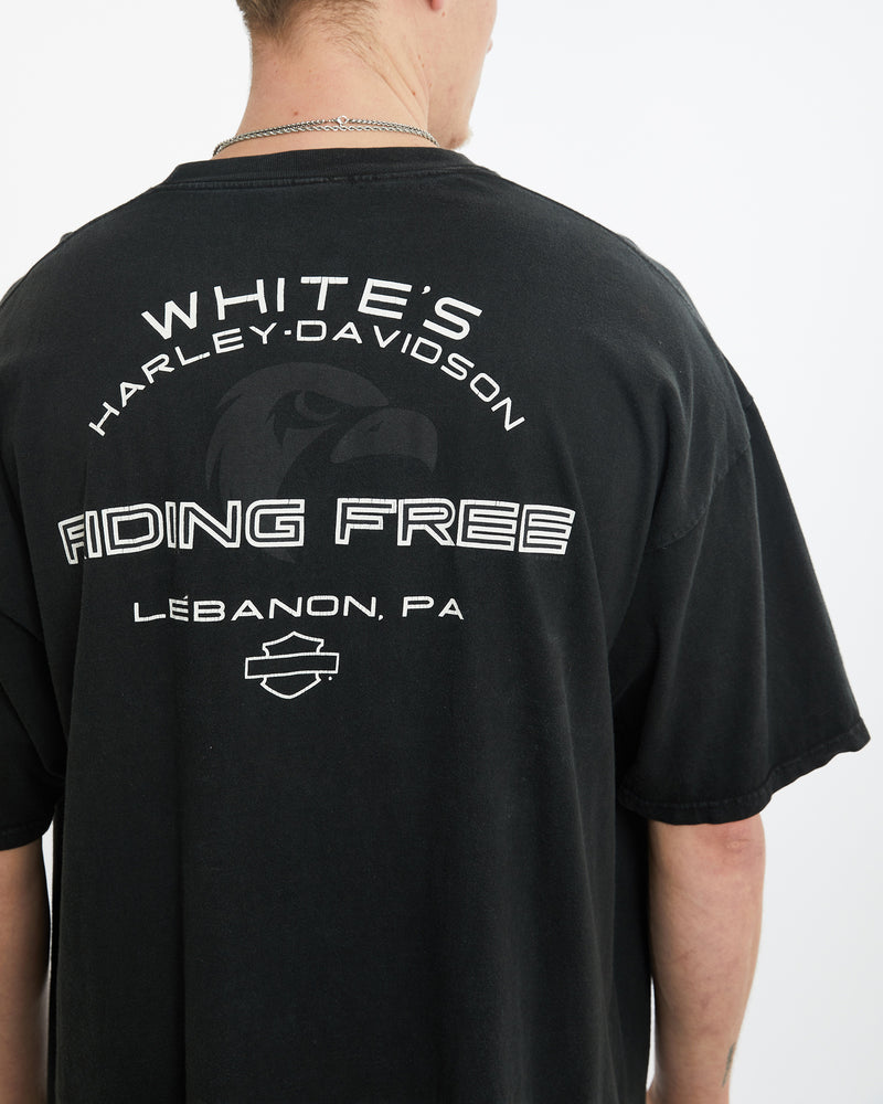 Vintage Harley Davidson Tee <br>XXL , The Real Deal , newtown, sydney, australia, thrift store, opshop, preloved, secondhand, sustainable, retro, antique, 70s, 80s, 90s, 2000s, 00s, fashion, clothing, streetwear, trendy, garment, style, boutique, store, shop, archive, sale, cheap, best, top