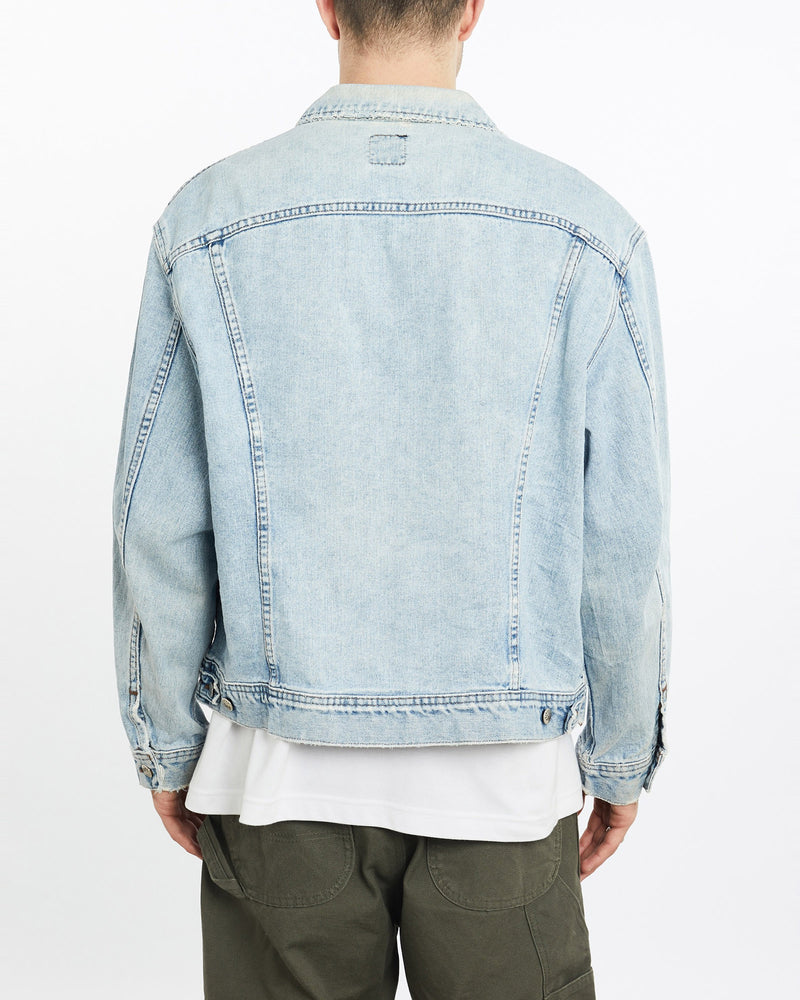 Vintage, Lee, Denim, Jacket, The Real Deal, size extra large, colour Blue, newtown, sydney, australia, thrift store, opshop, preloved, secondhand, sustainable, retro, antique, 70s, 80s, 90s, 2000s, 00s, fashion, clothing, streetwear, trendy, garment, style, boutique, store, shop, archive, sale, cheap, best, top, Jackets