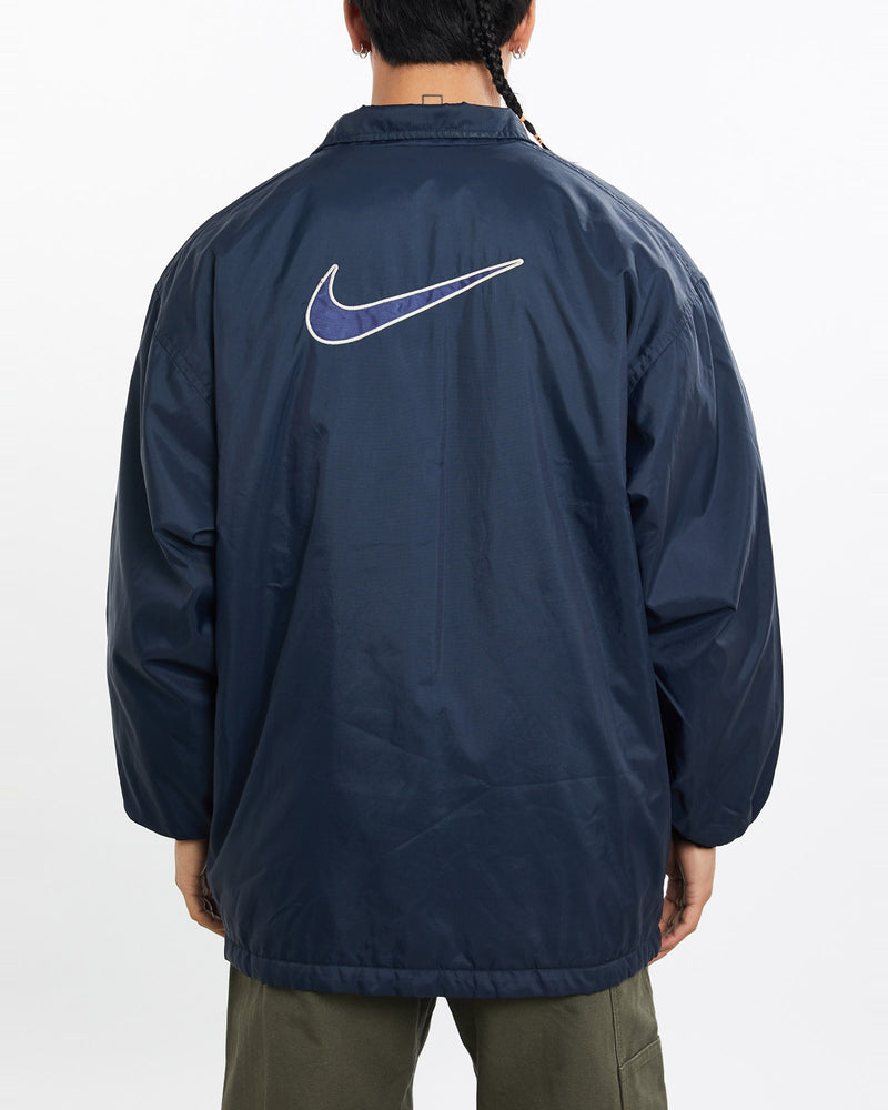 Vintage, 90s, Nike, Puffer, Jacket, The Real Deal, size large, colour Navy, newtown, sydney, australia, thrift store, opshop, preloved, secondhand, sustainable, retro, antique, 70s, 80s, 90s, 2000s, 00s, fashion, clothing, streetwear, trendy, garment, style, boutique, store, shop, archive, sale, cheap, best, top, Jackets