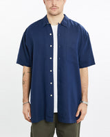 Vintage, Nautica, Linen, Short, Sleeve, Button, Up, Shirt, The Real Deal, size extra large, colour Navy, newtown, sydney, australia, thrift store, opshop, preloved, secondhand, sustainable, retro, antique, 70s, 80s, 90s, 2000s, 00s, fashion, clothing, streetwear, trendy, garment, style, boutique, store, shop, archive, sale, cheap, best, top, Shirts